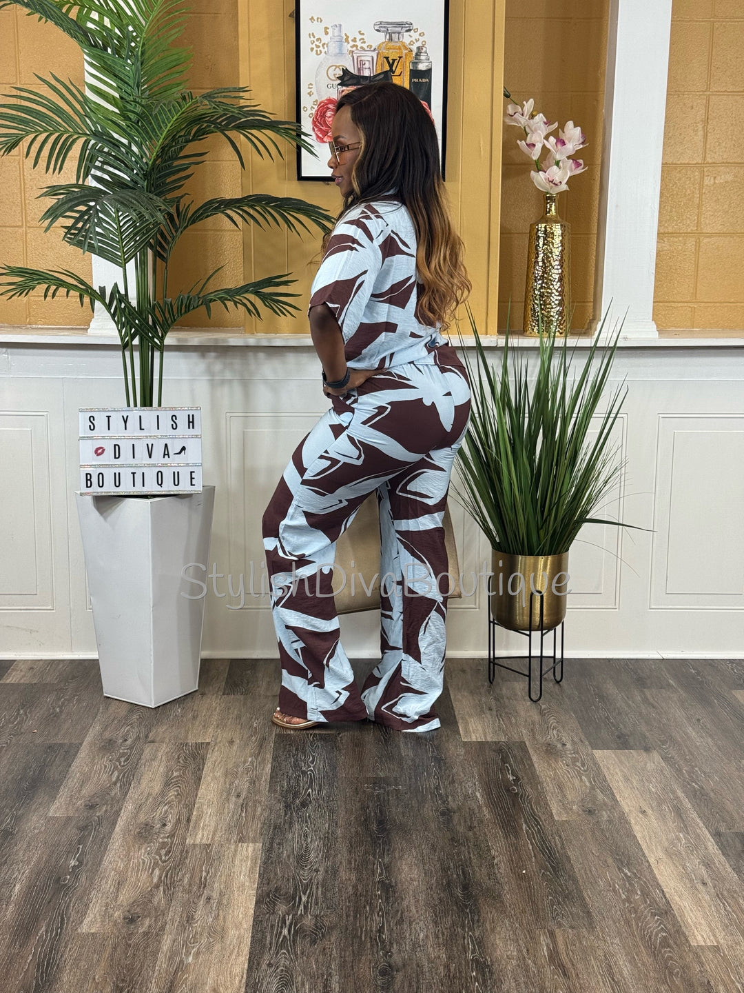 Bali Life Pants Set (Mocha Sky)