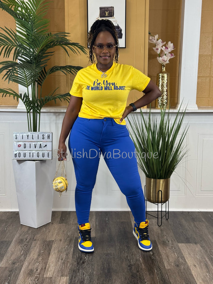 Be You Graphic Tee (Royal Blue Print)