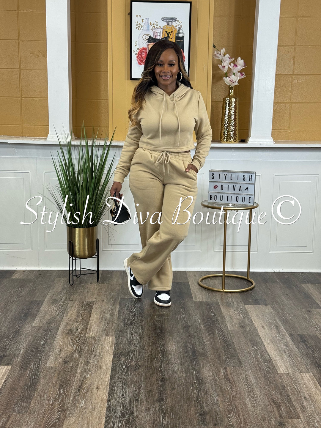 Comfort Mode Pullover Fleece Set (Khaki)