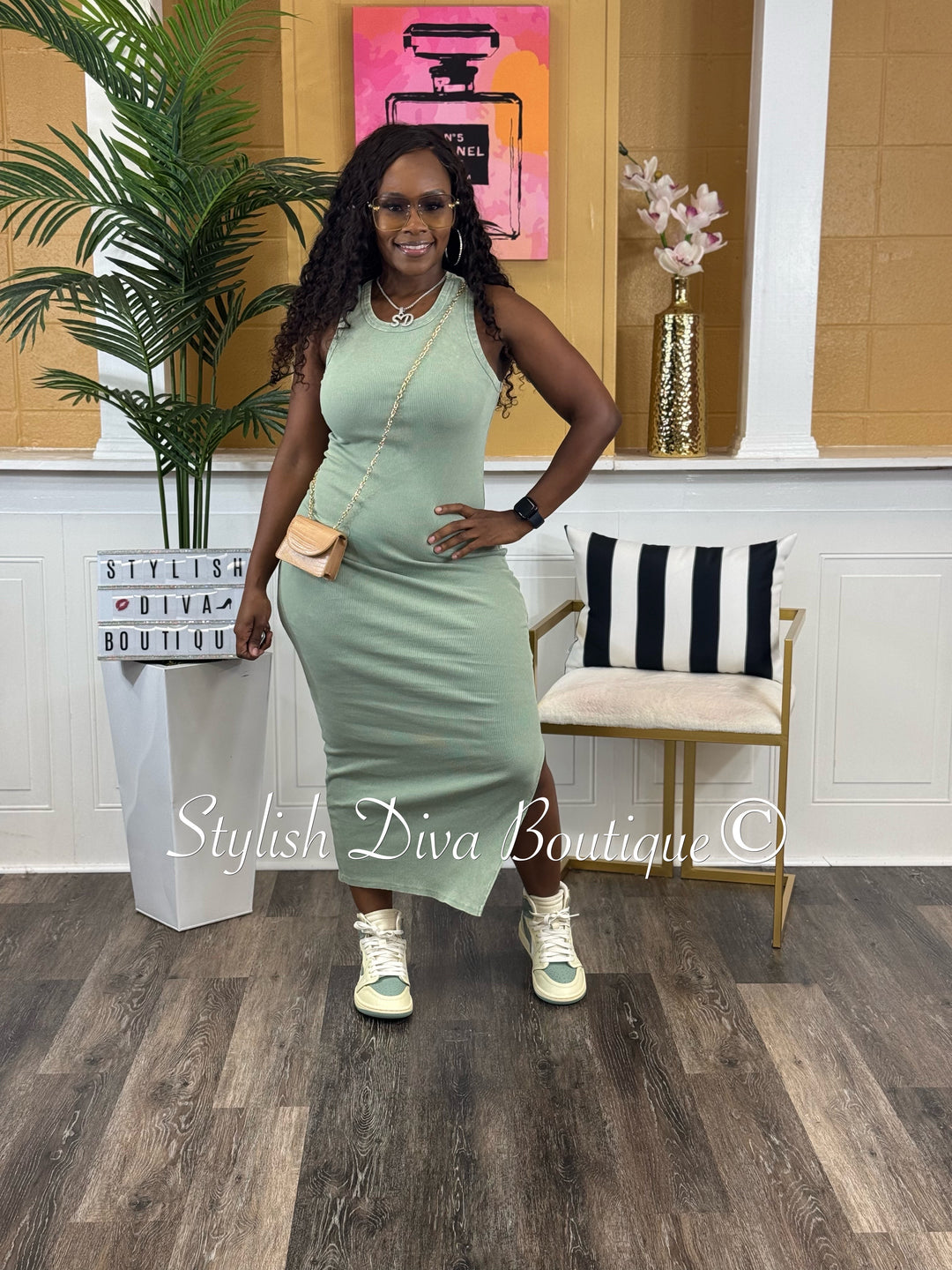 India Midi Dress (Sage Green) Stylish Diva Boutique India Midi Dress (Sage Green) Stylish Diva Boutique