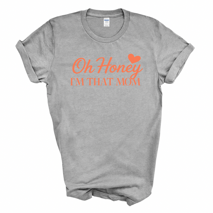I Am That Mom Graphic Tee (Coral Print)