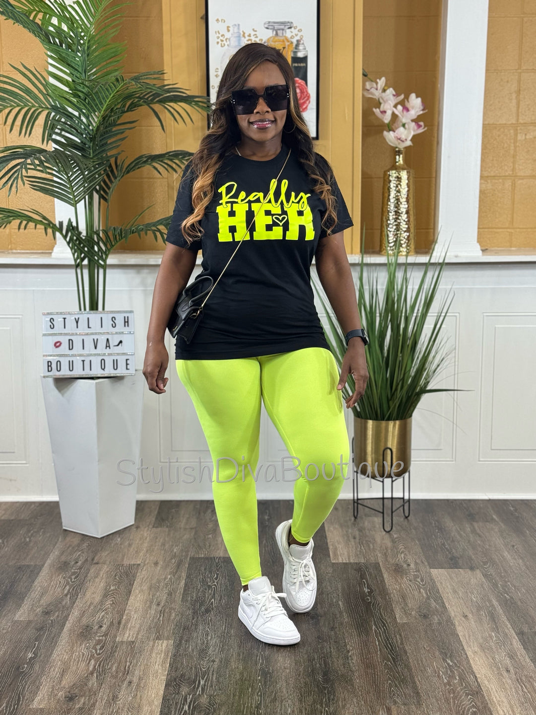 Butter Soft Microfiber Leggings (Neon Yellow)