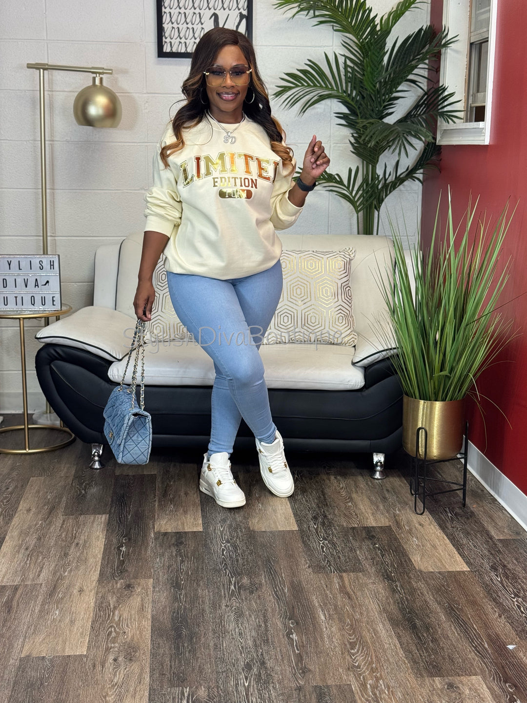 Limited Edition 1 of 1 Signature Sweatshirt Only up to 3XL (Metallic Gold Print)