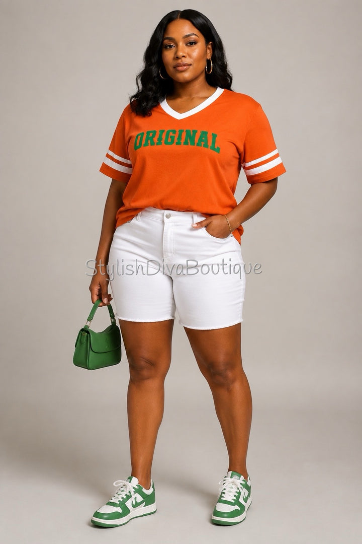 ORIGINAL Varsity Tee (Orange/Green)