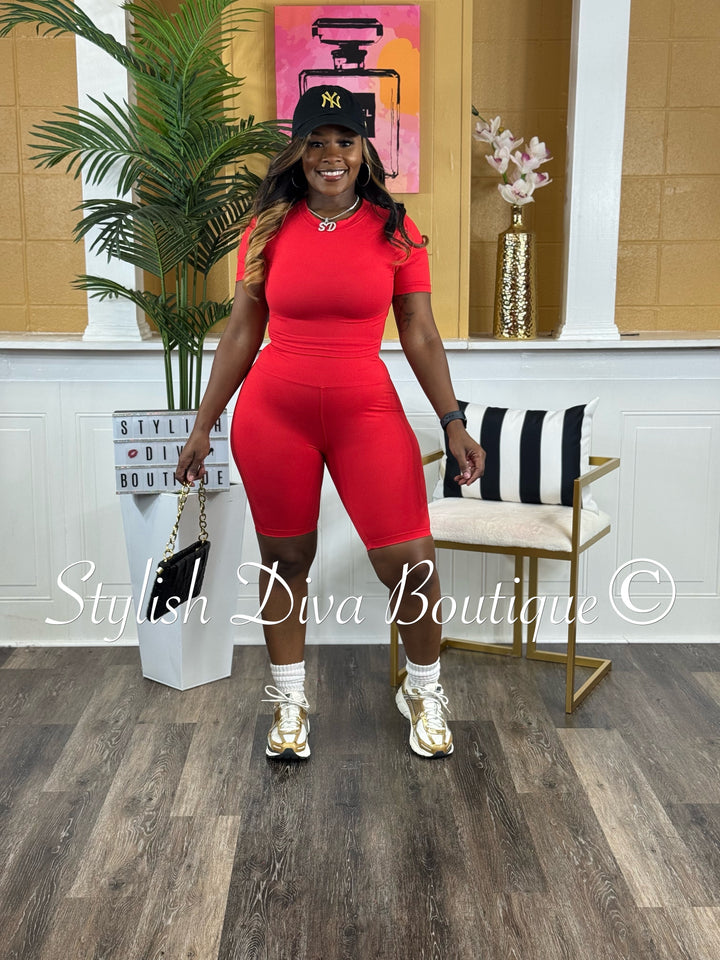 Biker Bae Set (Red)