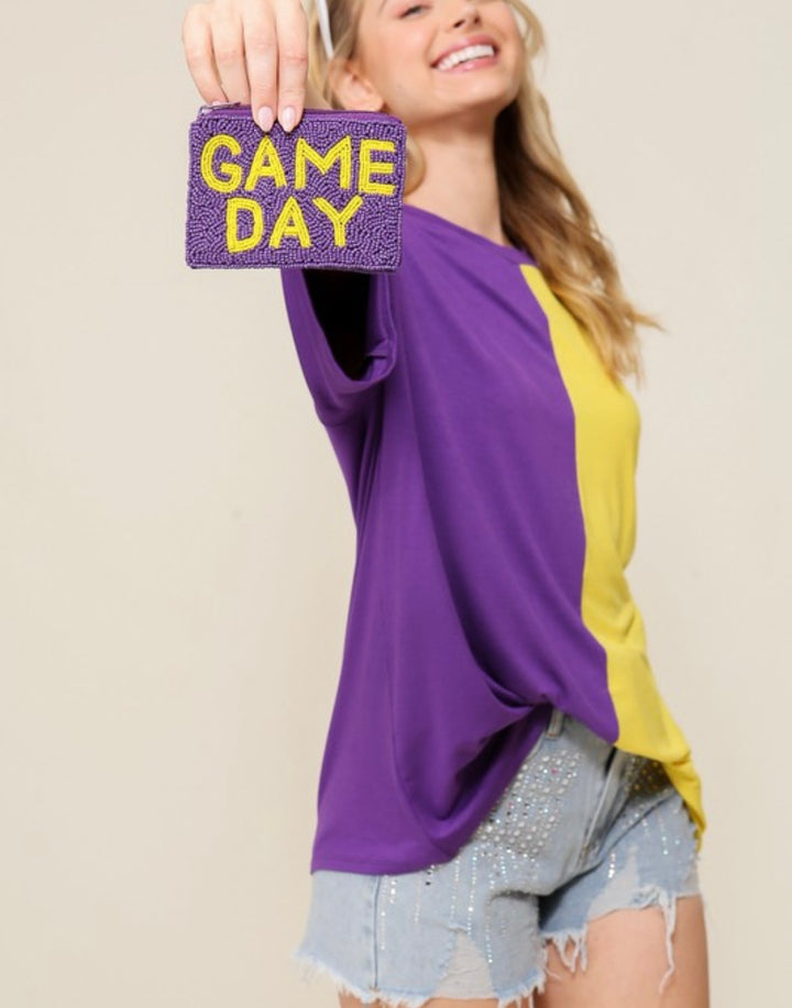 Game Day Two Tone Shirt (Purple/Yellow)