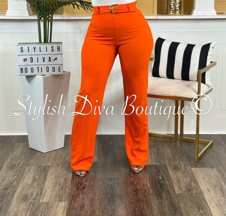 Booked & Bold Pants (Orange)