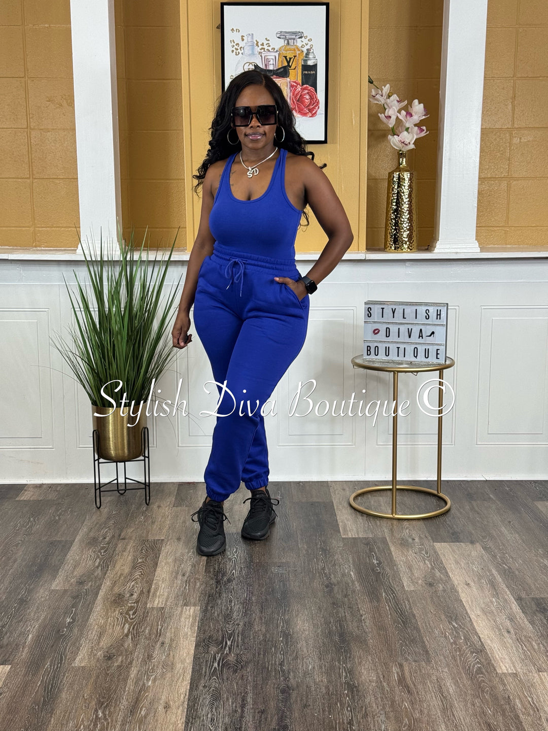 Kerri Jogger Set (Bright Blue)