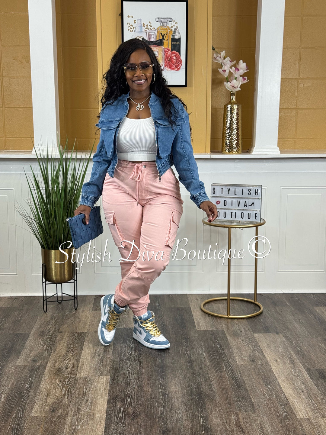 Kima Cargo Joggers (Blush Pink)