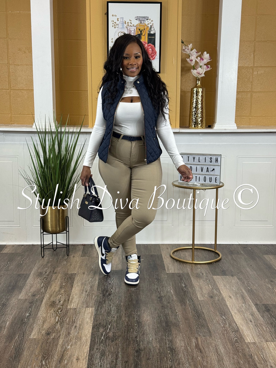 Rowan Quilted Padded Vest up to 2XL (Navy)