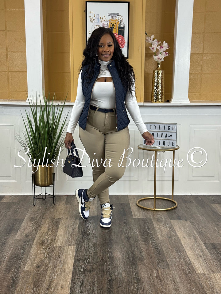 Rowan Quilted Padded Vest up to 2XL (Navy)