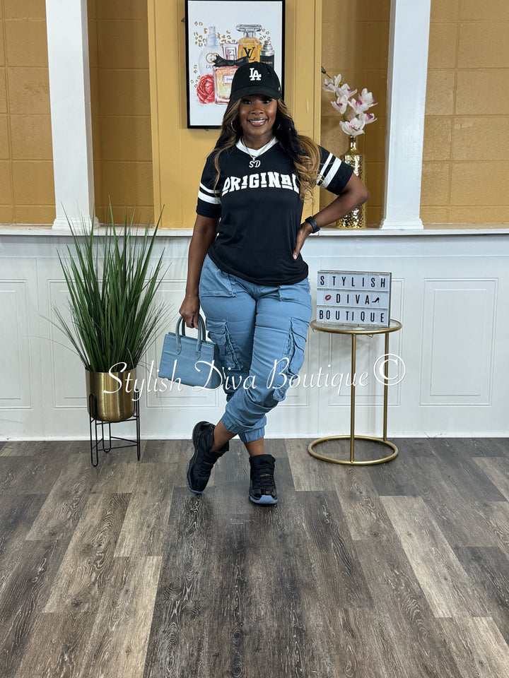 Original Jersey Tee (Black Shirt/White Print)