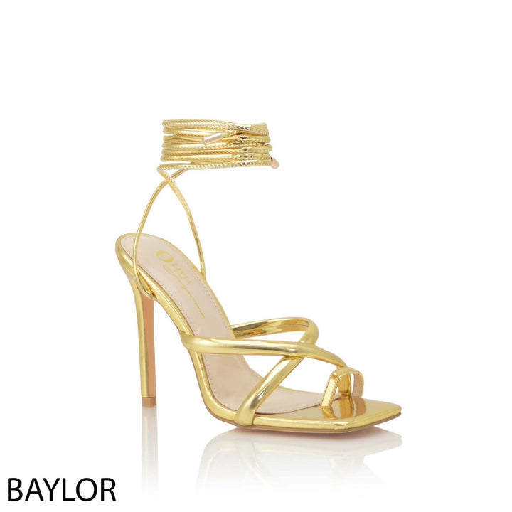 Baylor Strappy Heel (Gold)