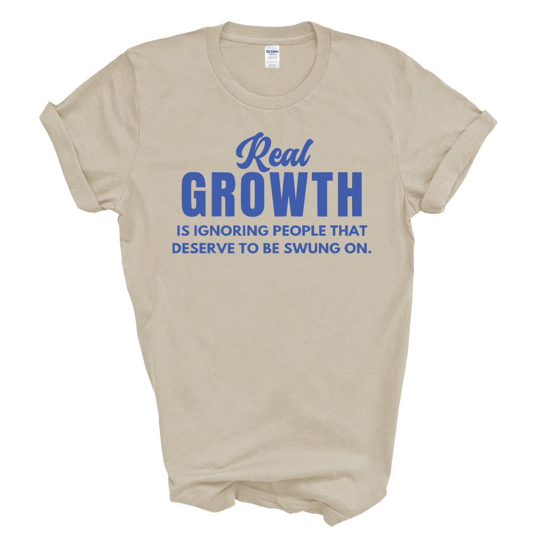 Real Growth T-Shirt (Royal Blue Print)