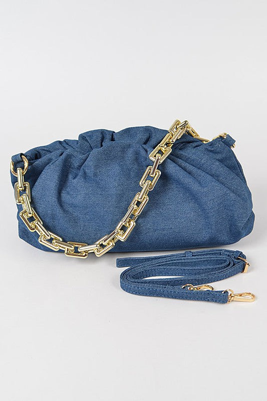 Denim Chain Bag
