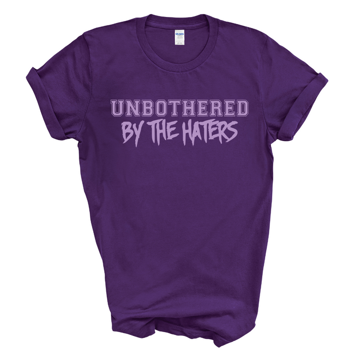 Unbothered By the Haters T-Shirt (Lavender Print)