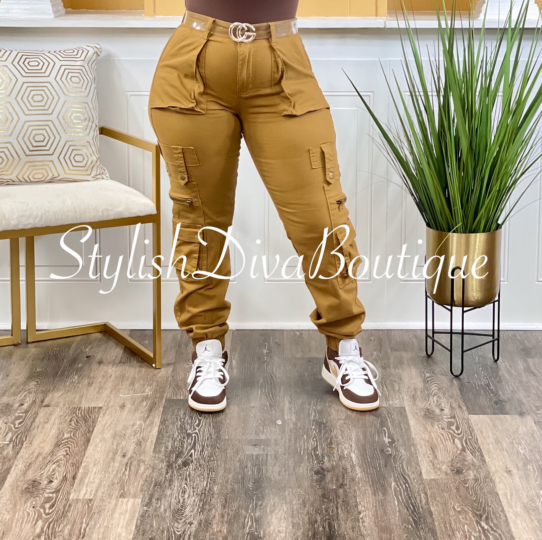 Sedona Cargo Joggers up to 3XL (Wheat Brown)
