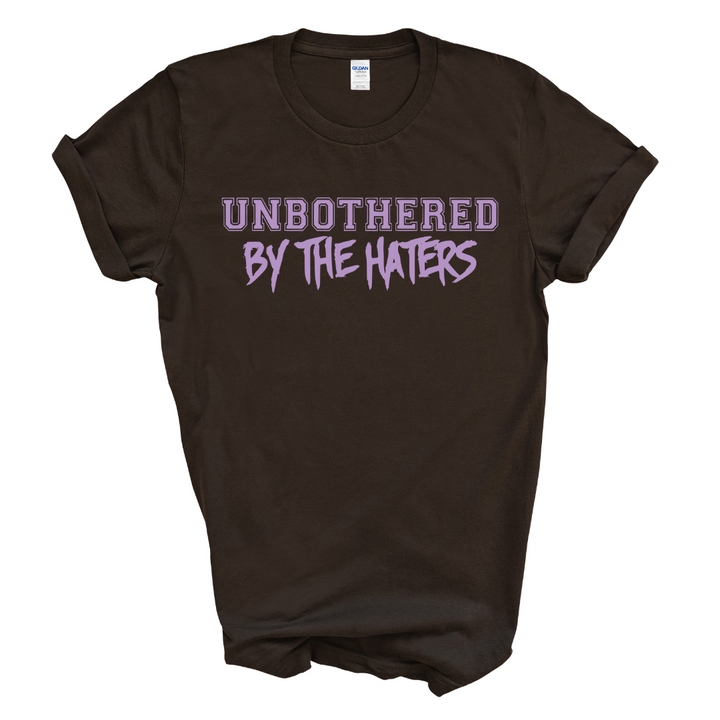 Unbothered By the Haters T-Shirt (Lavender Print)