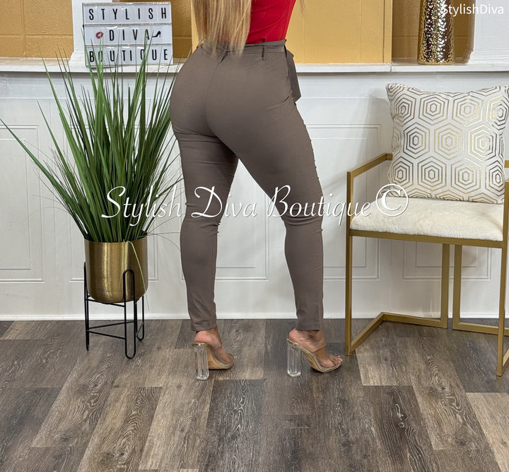 Luxe Diva Pants (Dark Brown)