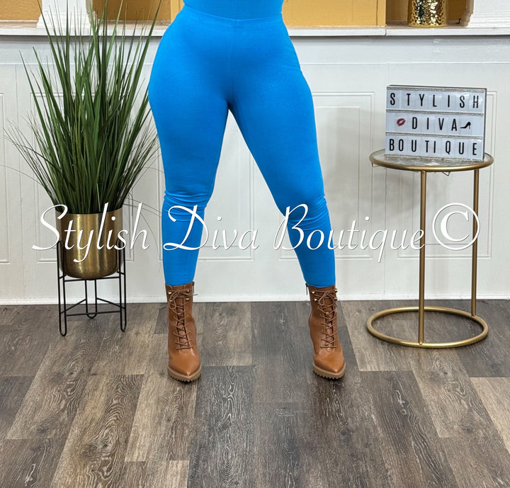 Luxe Cotton Leggings (Deep Sky)