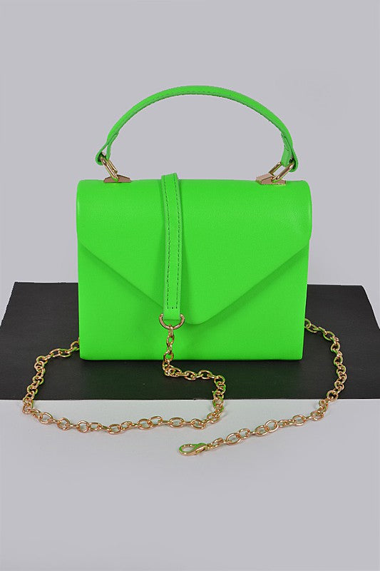 Boxy Clutch (Neon Green)