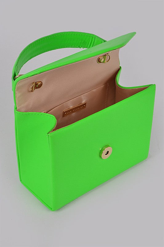 Boxy Clutch (Neon Green)