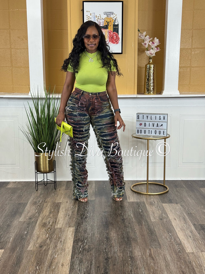 Robin Mock Neck S/S Top (Kiwi Green)