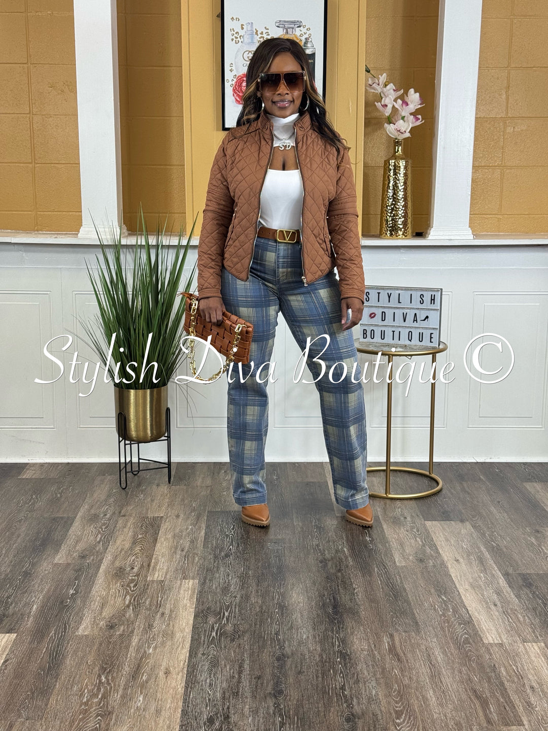 Rowan Quilted Padded Jacket (Camel)