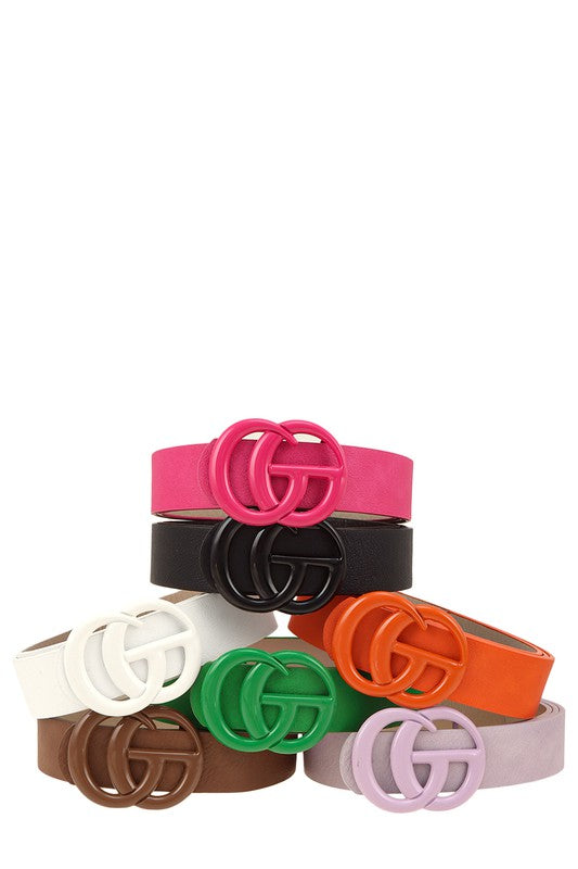 Color Coated GO Buckle Belt 1.2"