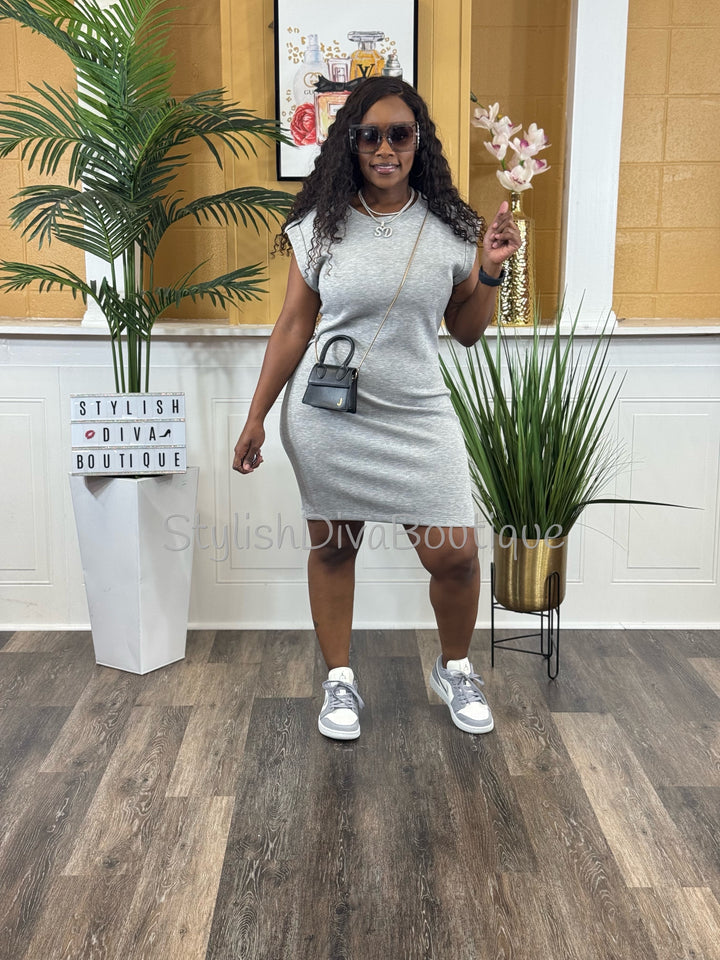Easy Living Midi Dress (Heather Grey)