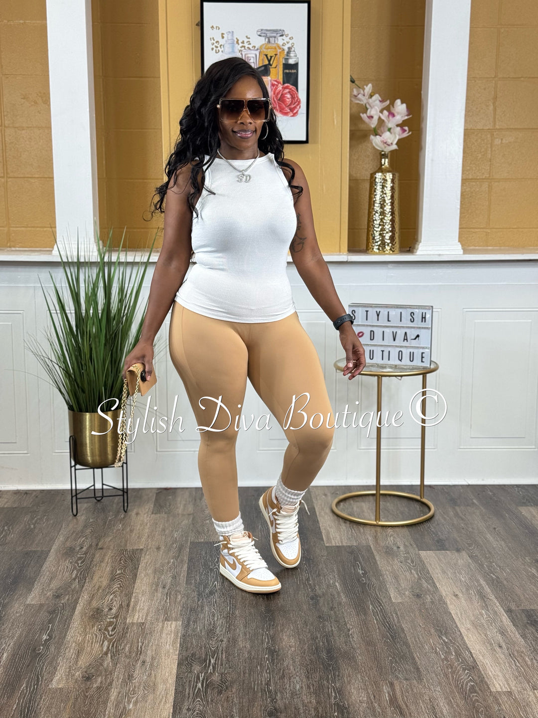 Buttersoft Microfiber Leggings (Praline Brown)