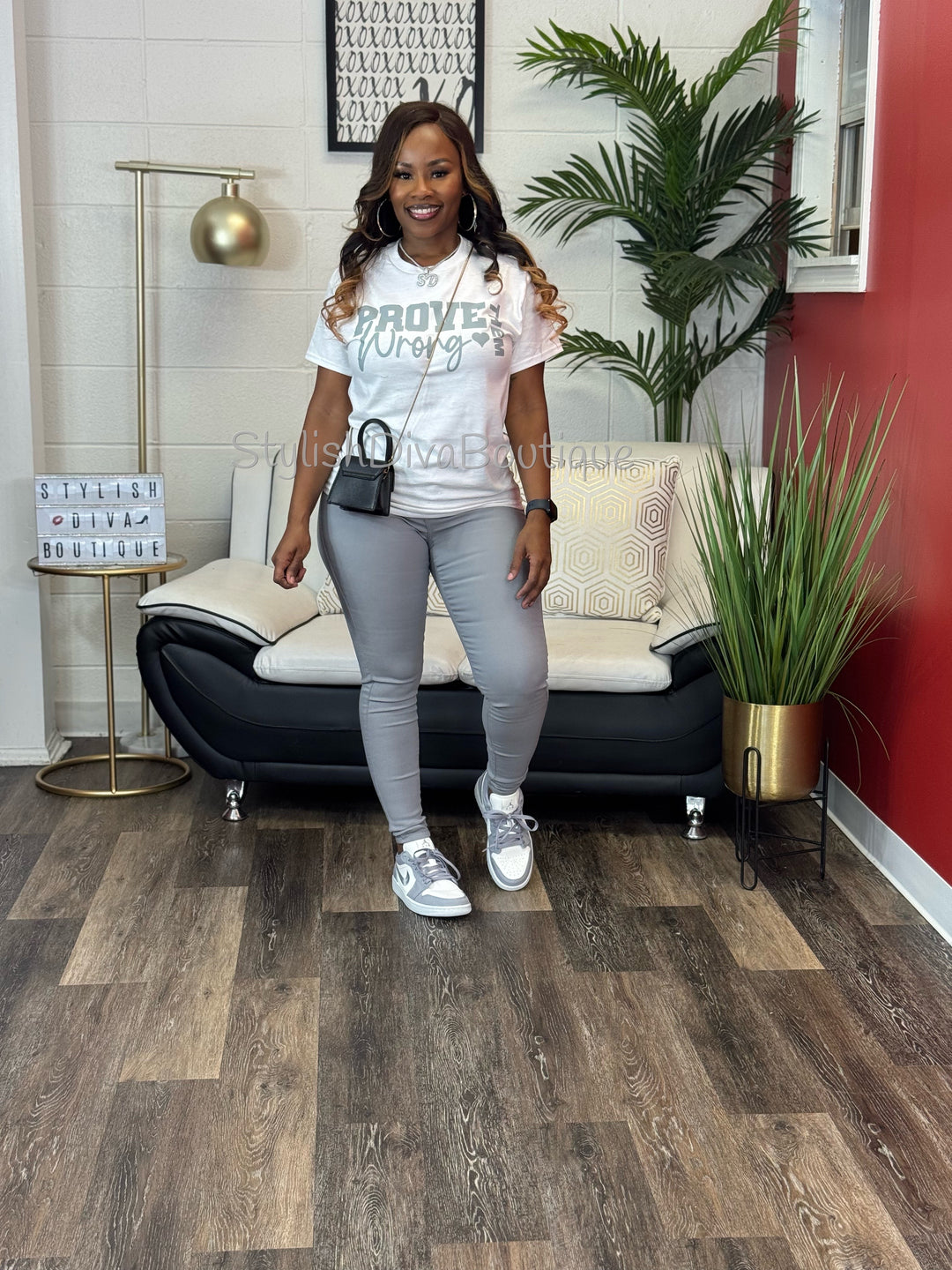 Prove Them Wrong Graphic Tee (Grey Print)