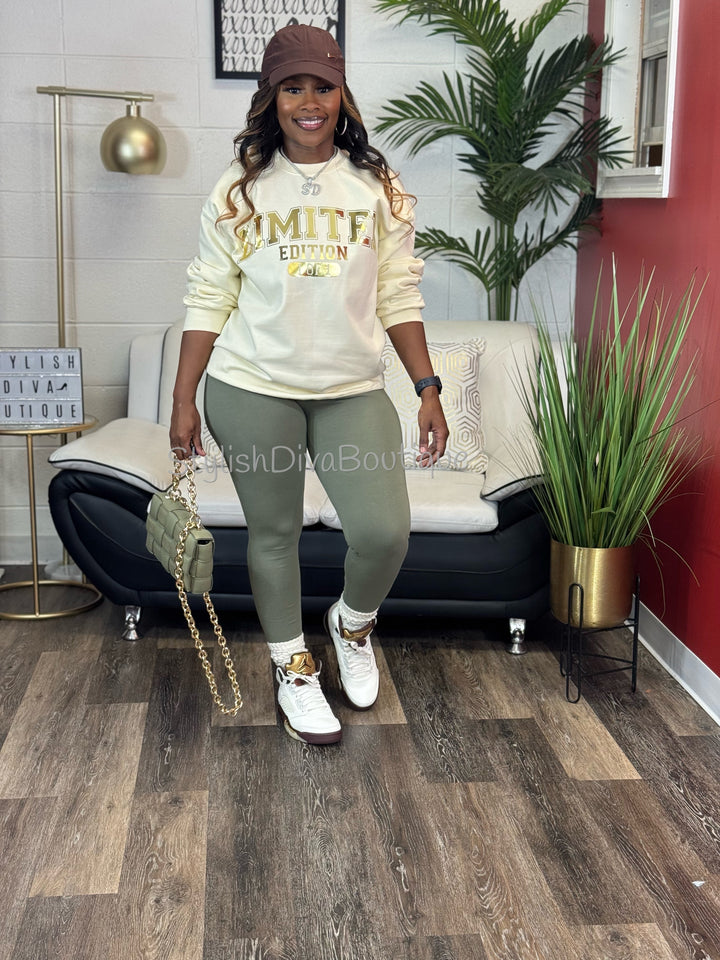 Limited Edition 1 of 1 Signature Sweatshirt Only up to 3XL (Metallic Gold Print)