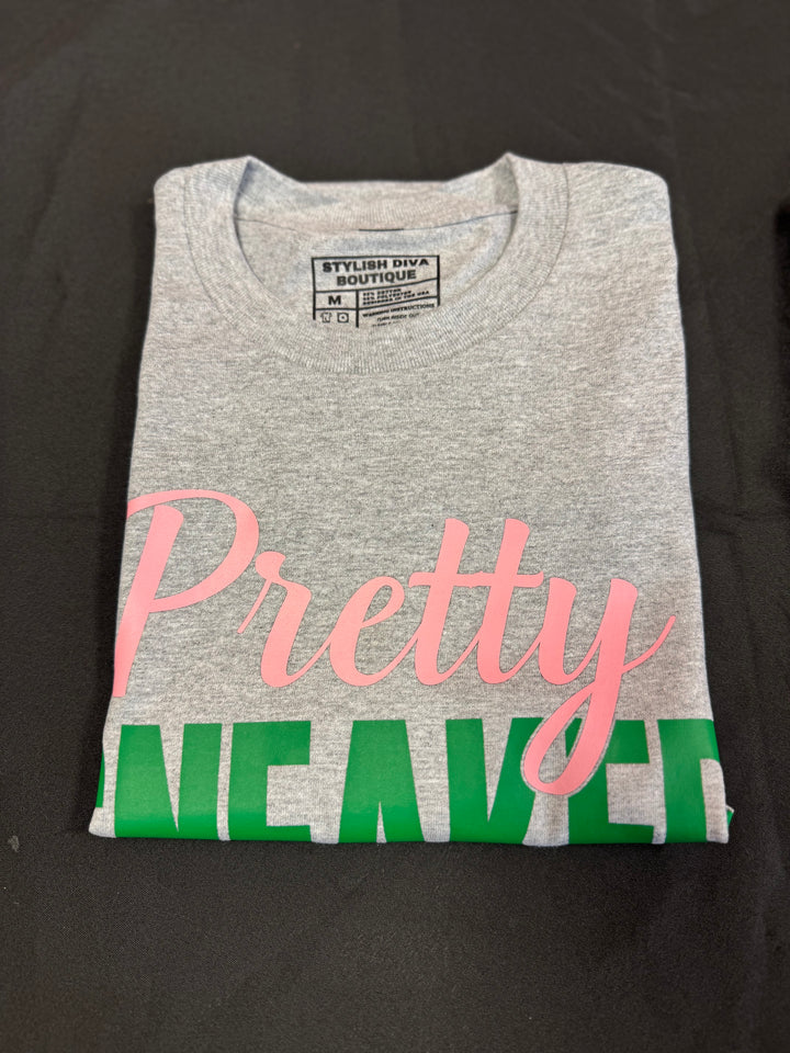 Pretty Sneaker Chic T-Shirt (Pink &amp; Green Print)