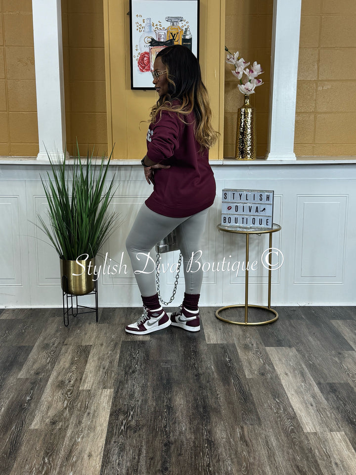 Butter Soft Microfiber Leggings up to 3XL (Light Grey)