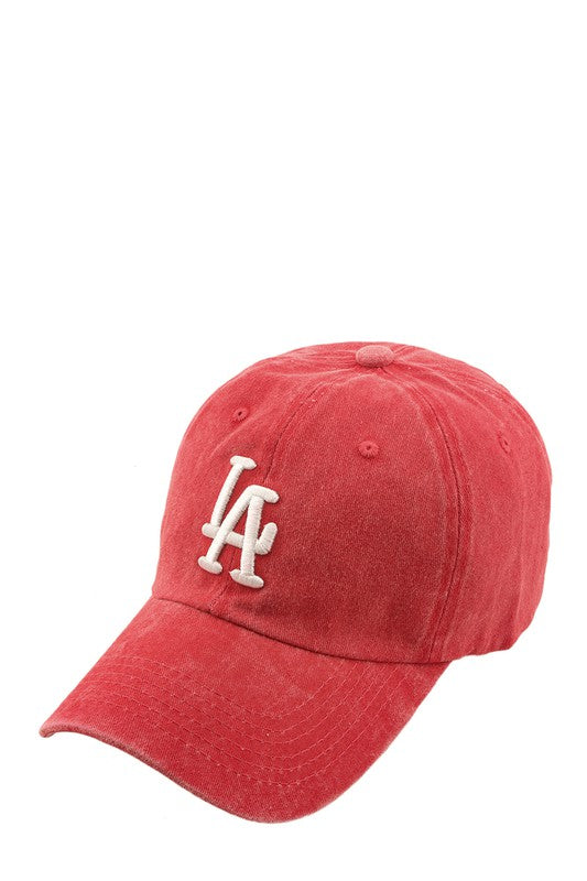 LA 3D Embroidery Pigment Baseball Cap