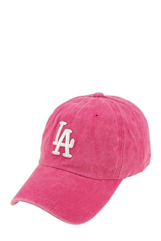 LA 3D Embroidery Pigment Baseball Cap