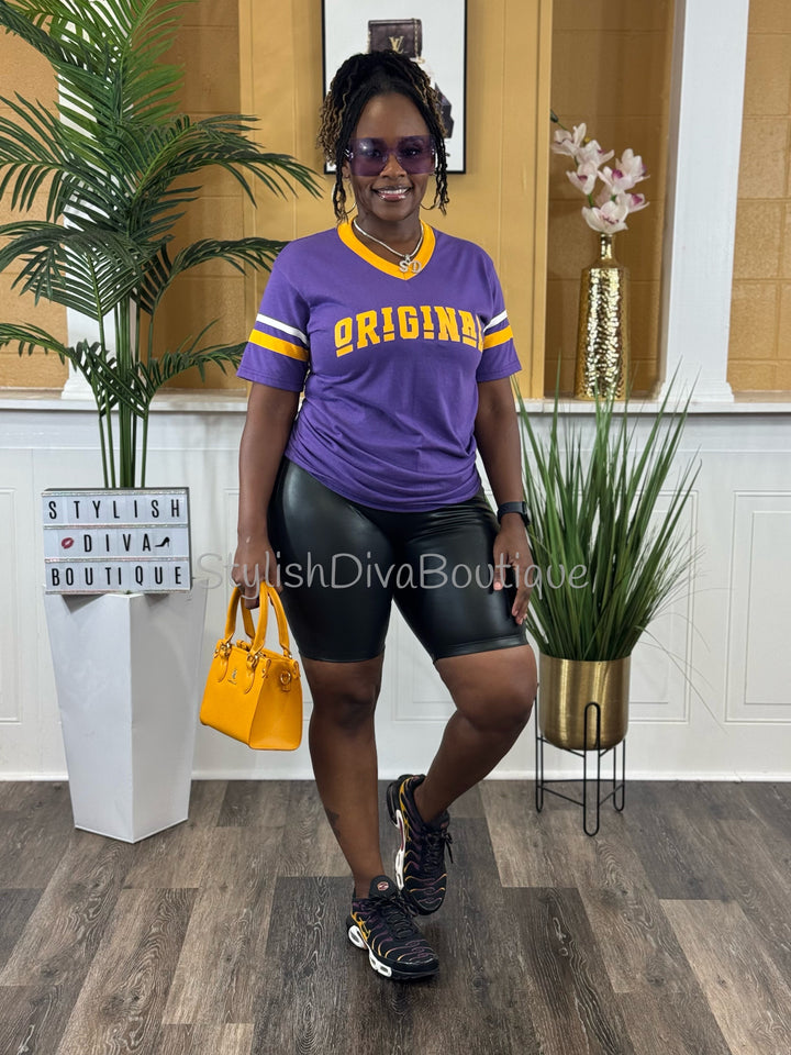 Faux Leather Biker Shorts (Black)