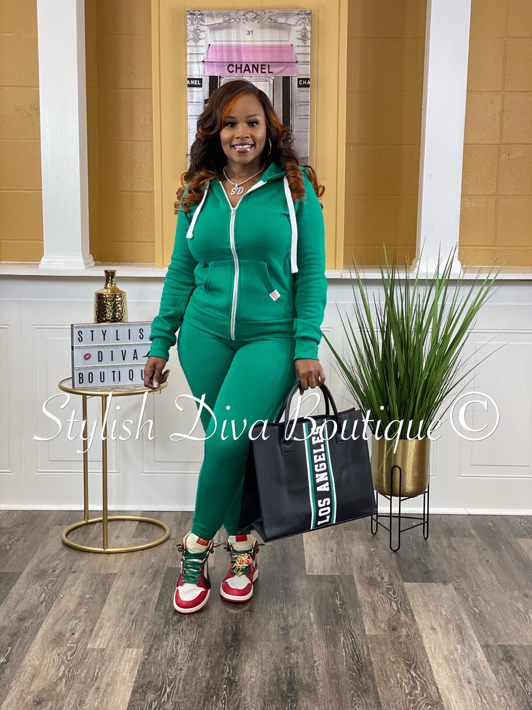 Relaxed Mode Hoodie/Jogger Set (Kelly Green)
