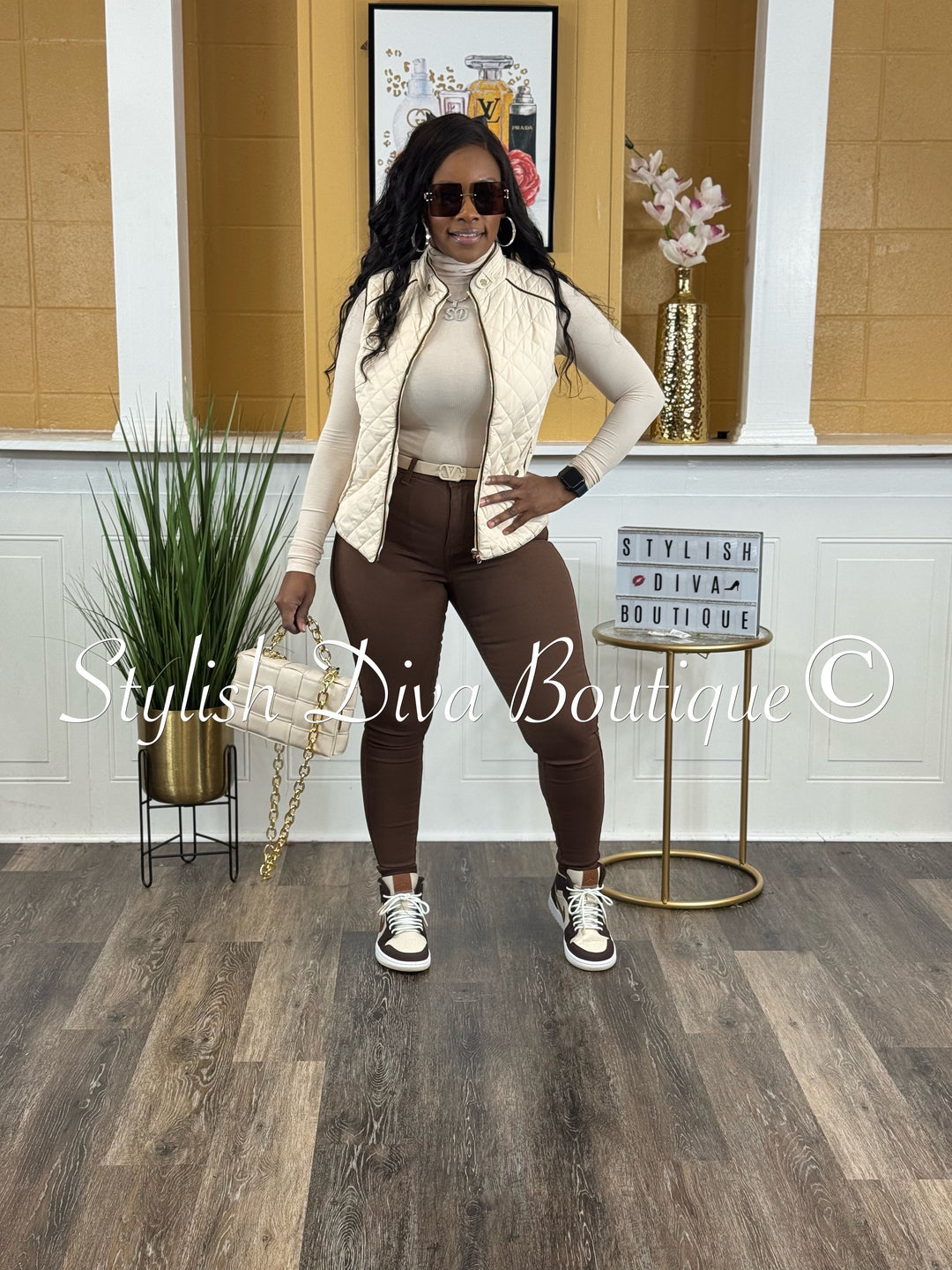 So Curvy Stretch Skinny Jeans up to 4XL (Brown)