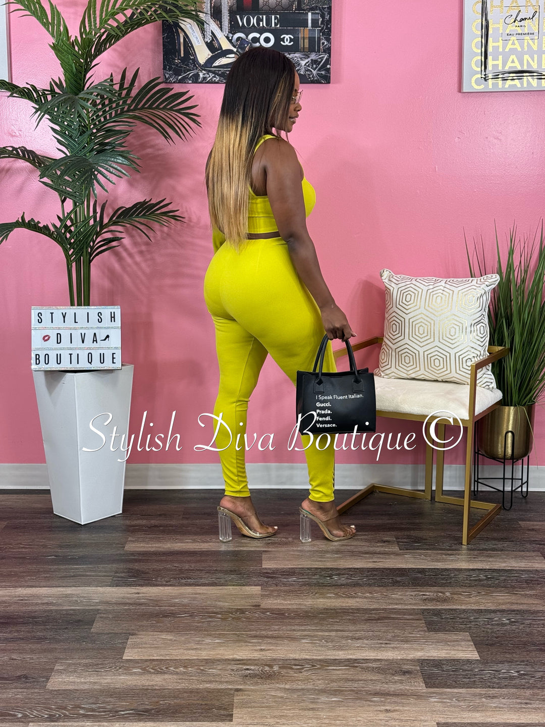 Boss Babe 3pc Jacket Set up to 3XL (Chartreuse)