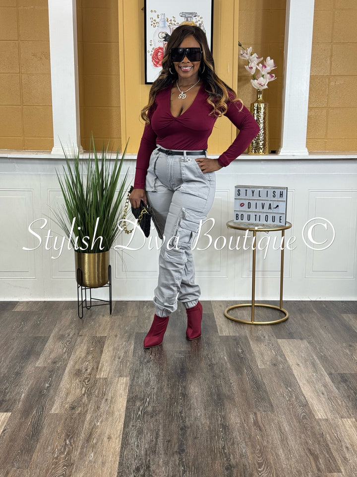 Sienna Cargo Joggers (Grey)