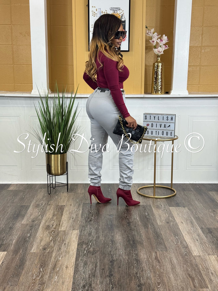 Sienna Cargo Joggers (Grey)