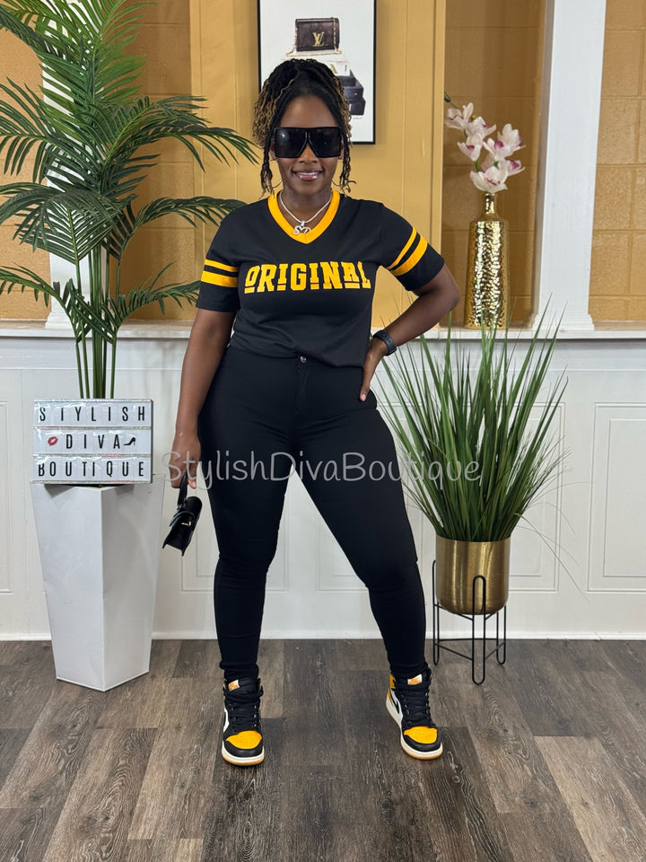 ORIGINAL Varsity Tee (Black/Gold)