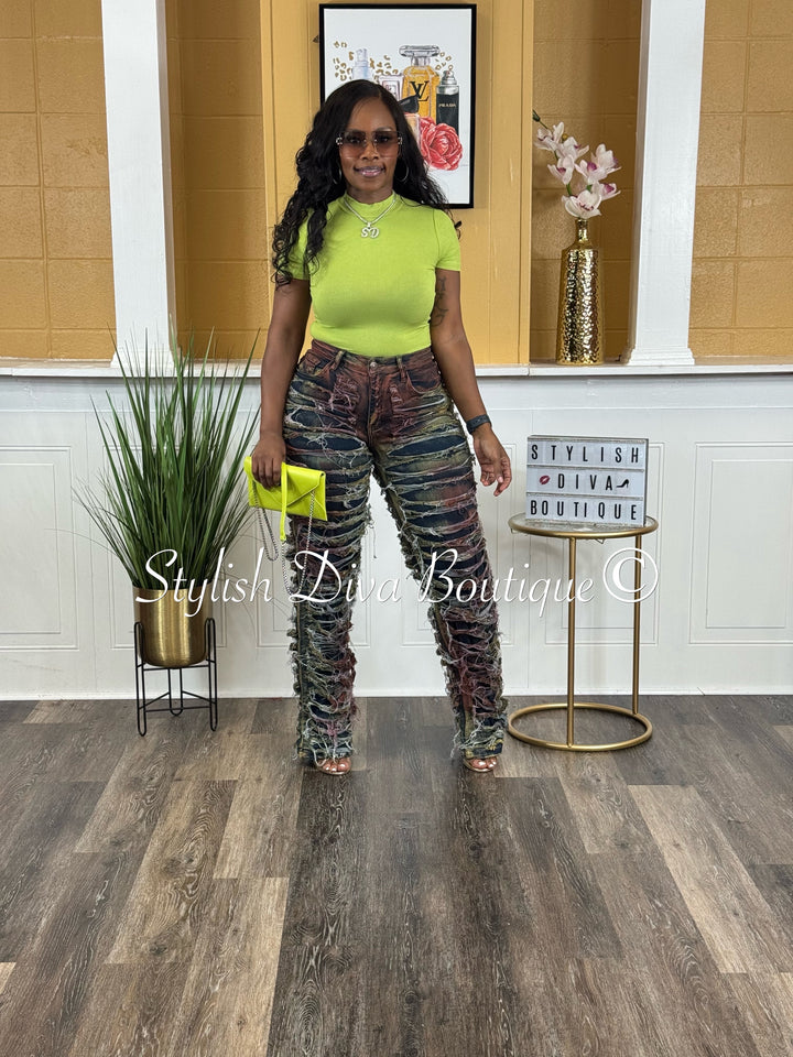 Robin Mock Neck S/S Top (Kiwi Green)