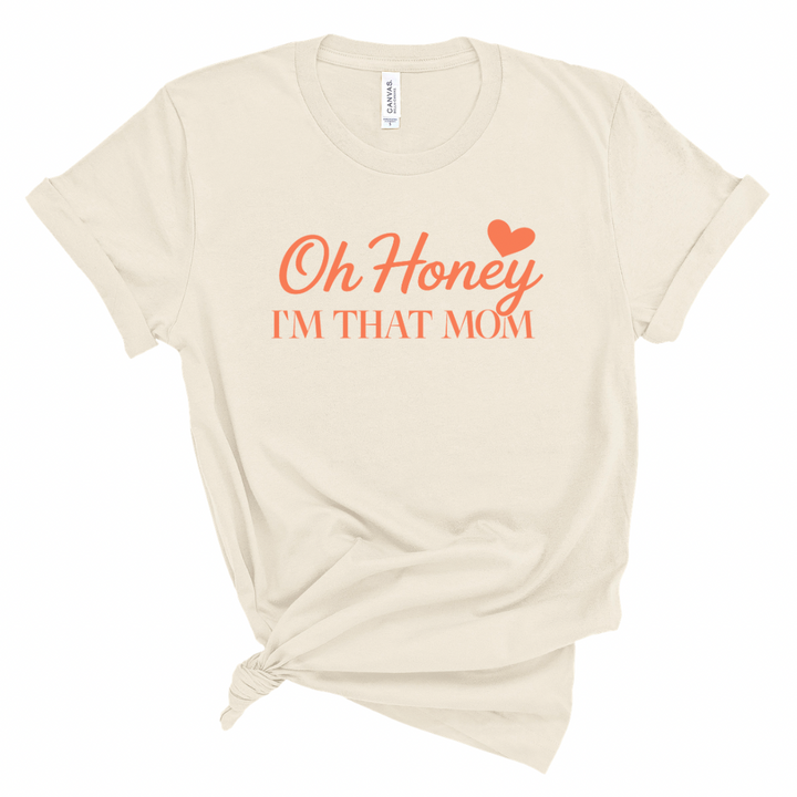 I Am That Mom Graphic Tee (Coral Print)