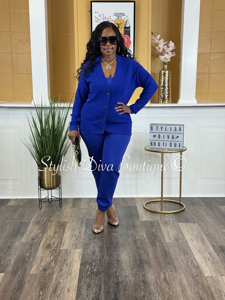 Kerri Jogger Set (Bright Blue)