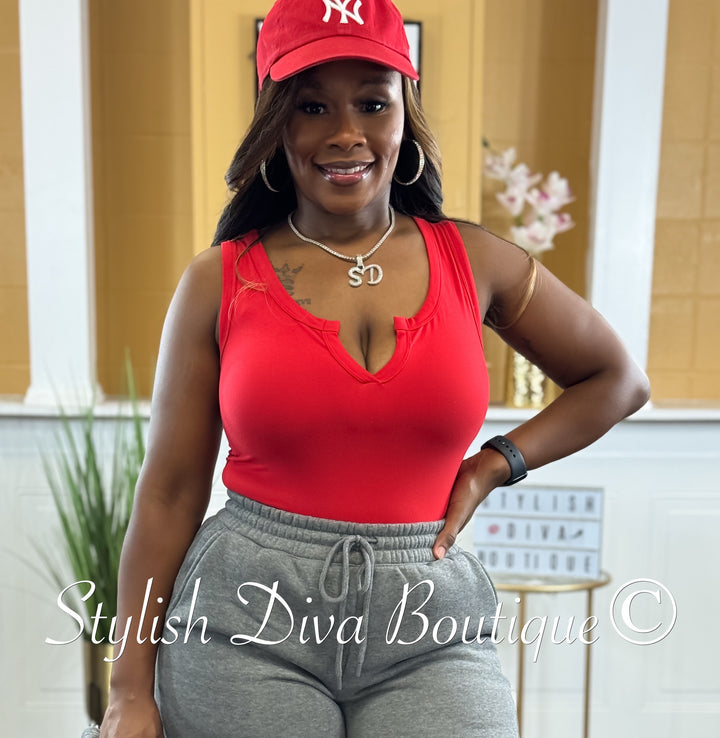 Take It Up A Notch Bodysuit (Red)