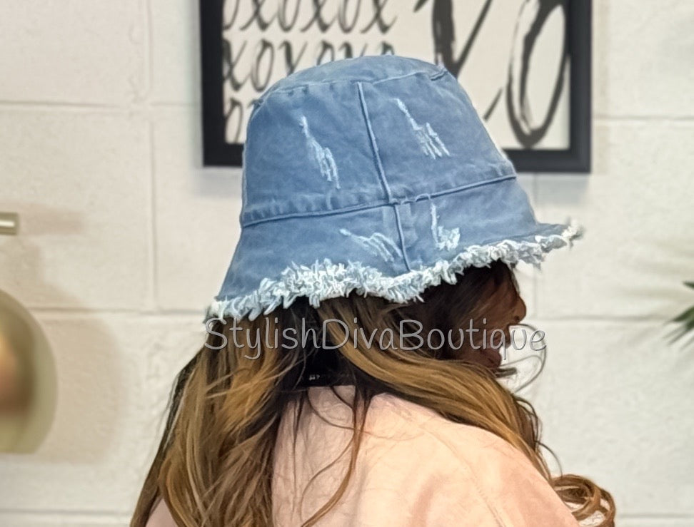 Diva Off Duty Denim Bucket Hat