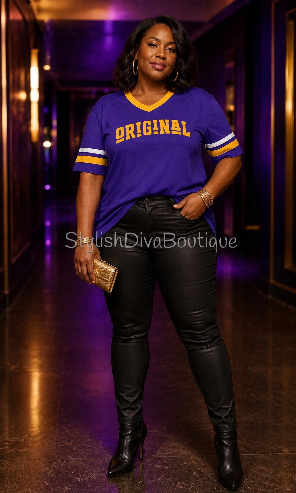 ORIGINAL Varsity Tee (Purple/Gold/White)